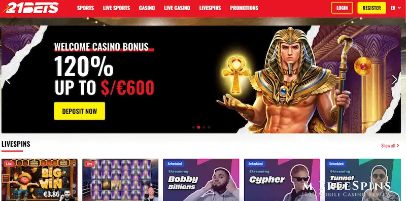 21 Bets Mobile Casino Review