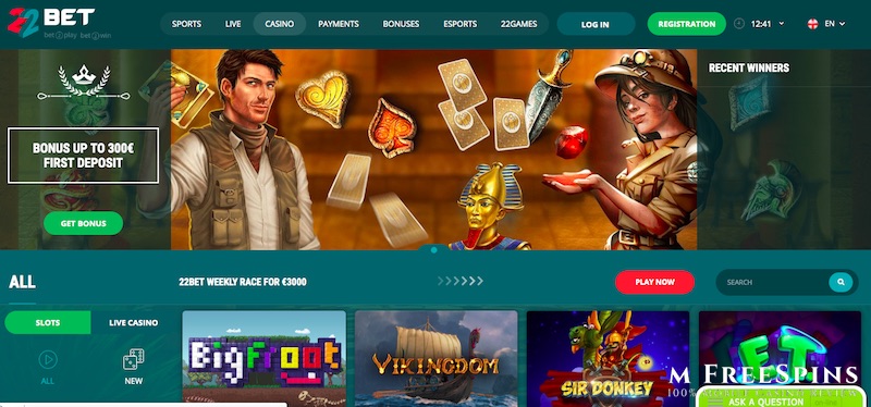 22bet Mobile Casino Review