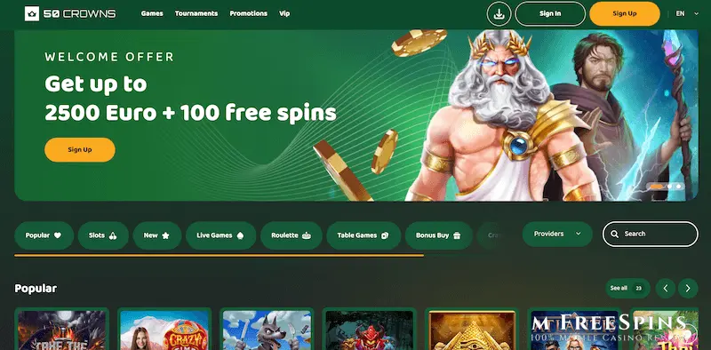 50 Crowns Mobile Casino Review
