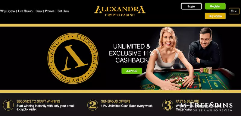 Alexandra Mobile Casino Review