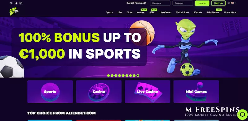 AlienBet Mobile Casino Review