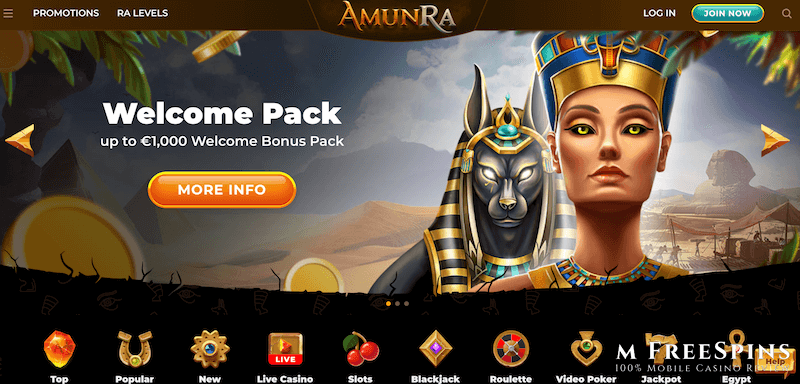 AmunRa Mobile Casino Review