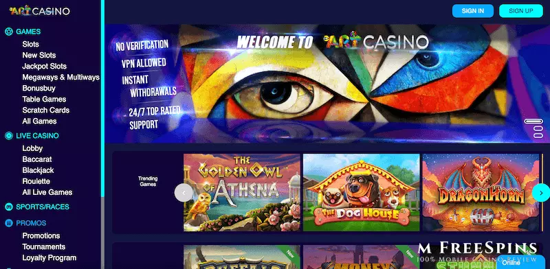 Art Mobile Casino Review