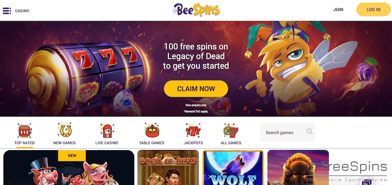 Bee Spins Mobile Casino Review