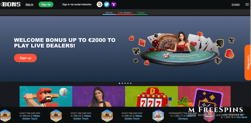 Bons Mobile Casino Review