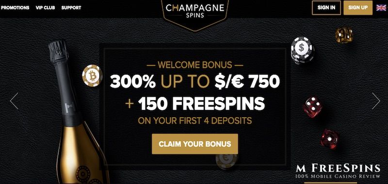 Champagne Spins Mobile Casino Review