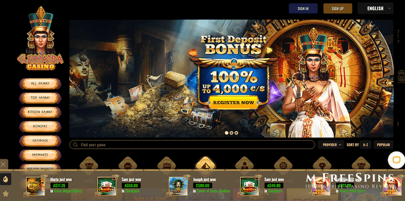 Cleopatra Mobile Casino Review