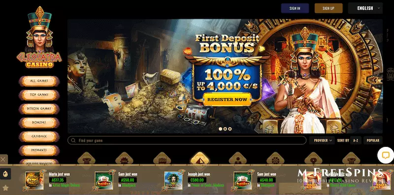 Cleopatra Mobile Casino Review