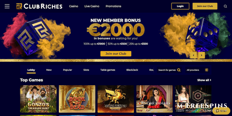 ClubRiches Mobile Casino Review