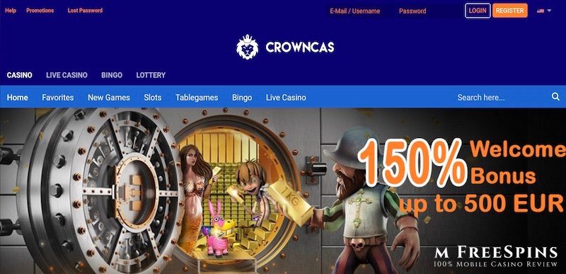 CrownCas Mobile Casino Review