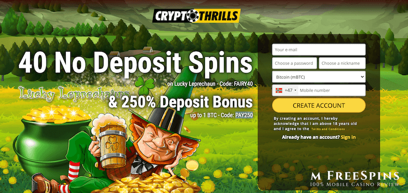 Crypto Thrills Bitcoin Mobile Casino Review