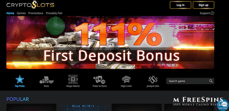 CryptoSlots Mobile Casino Review