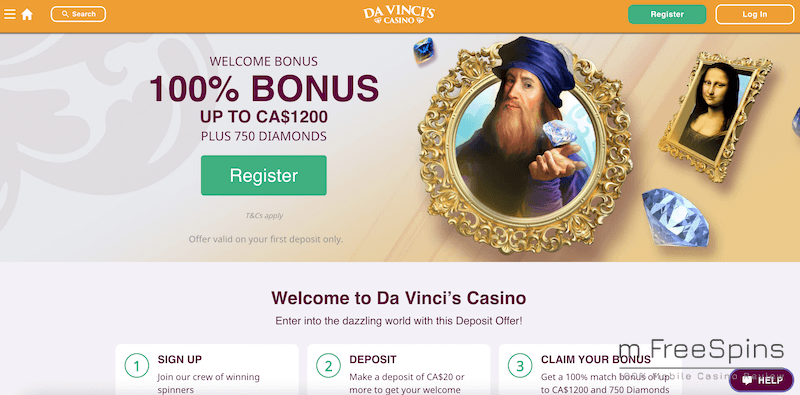 Davincis Mobile Casino Review