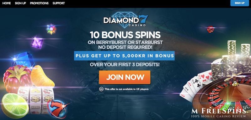 Diamond7 Mobile Casino Review