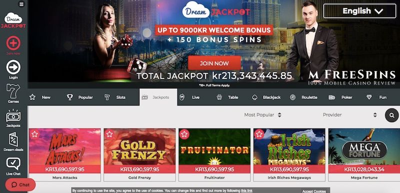 Dream Jackpot Mobile Casino Review