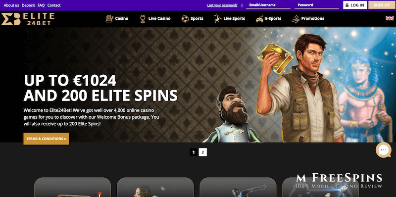 Elite24Bet Mobile Casino Review