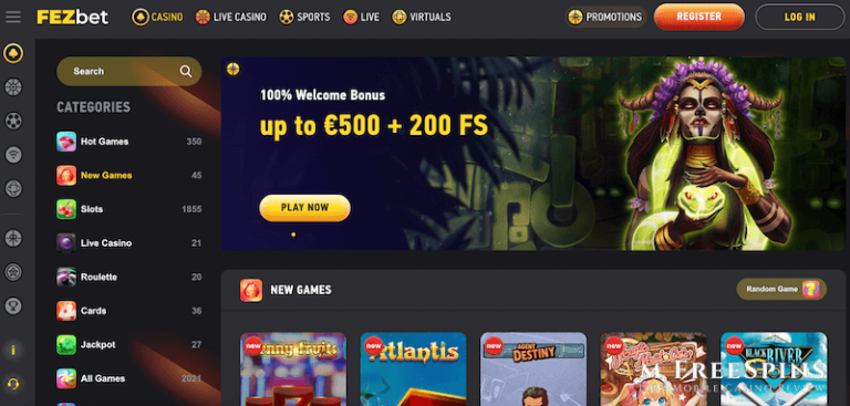 FezBet Casino & Sportsbook Bonus - 100% up to €100