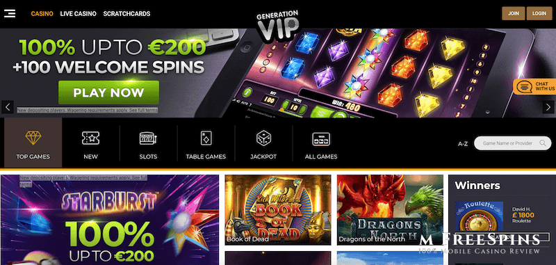 Generation VIP Mobile Casino Review