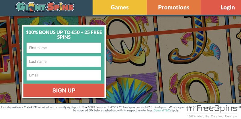Giant Spins Mobile Casino Review