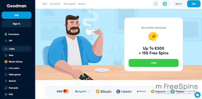 exclusif Good Man Casino bonus de dépôt publicité en Switzerland