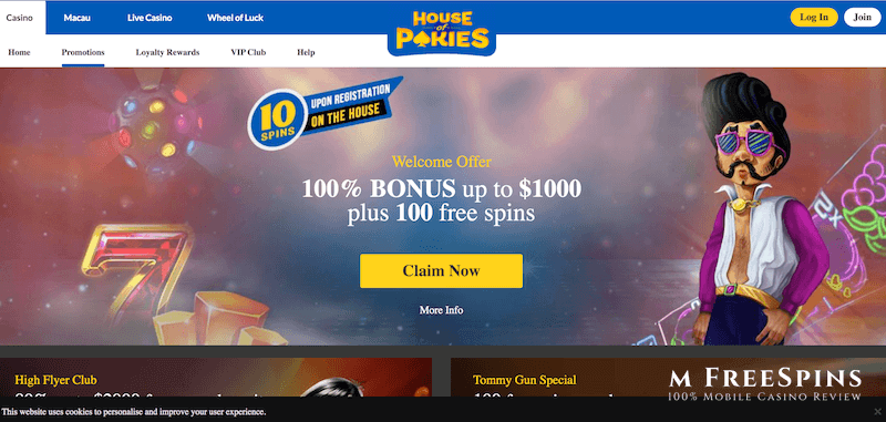 House Of Pokies Mobile Casino Review