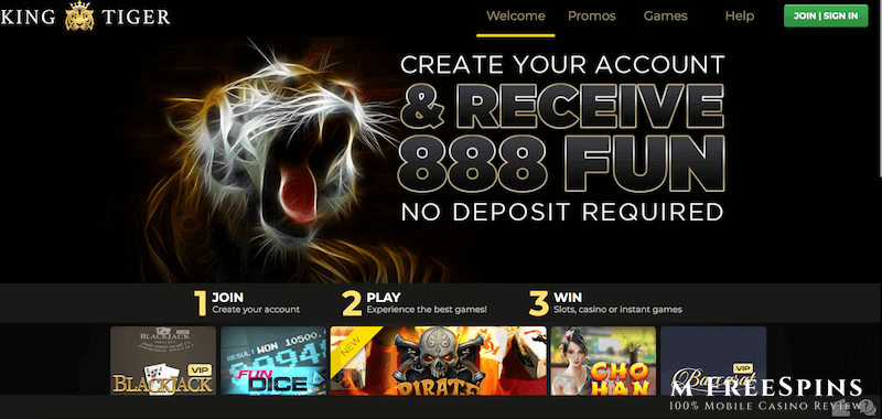 King Tiger Mobile Casino Review