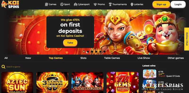 Koi Spins Mobile Casino Review