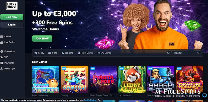 LuckyWins Mobile Casino Review