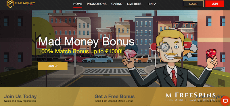 Mad Money Mobile Casino Review