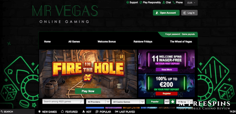 Mr Vegas Online Mobile Casino Review