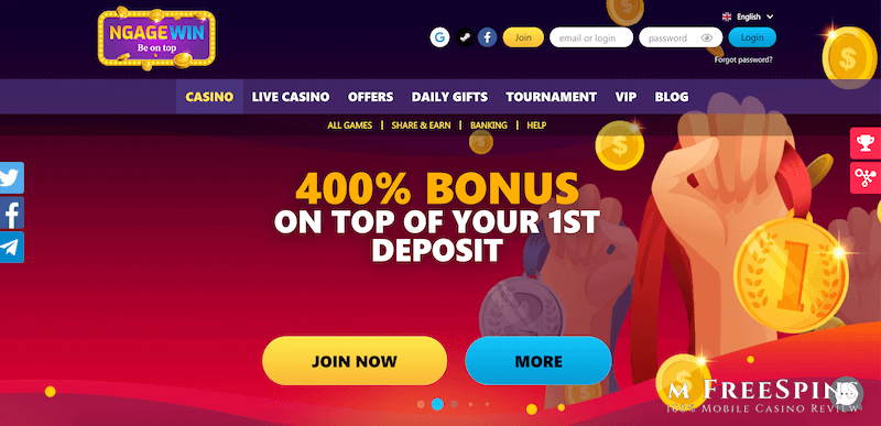NgageWin Mobile Casino Review