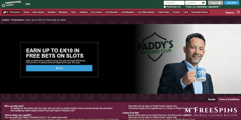 Paddy Power Mobile Casino Review