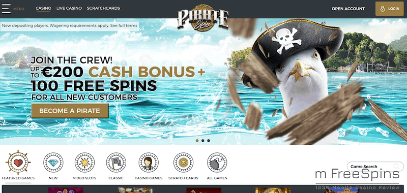 PirateSpin Mobile Casino Review