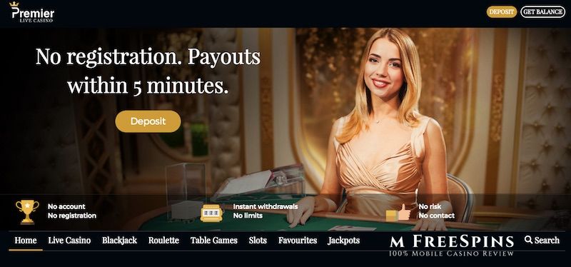 Premier Live Mobile Casino Review