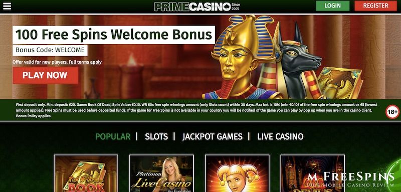 Prime Mobile Casino Review