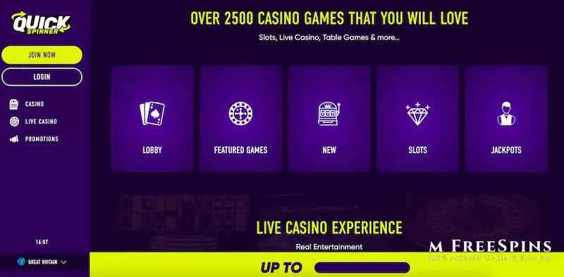 QuickSpinner Mobile Casino Review