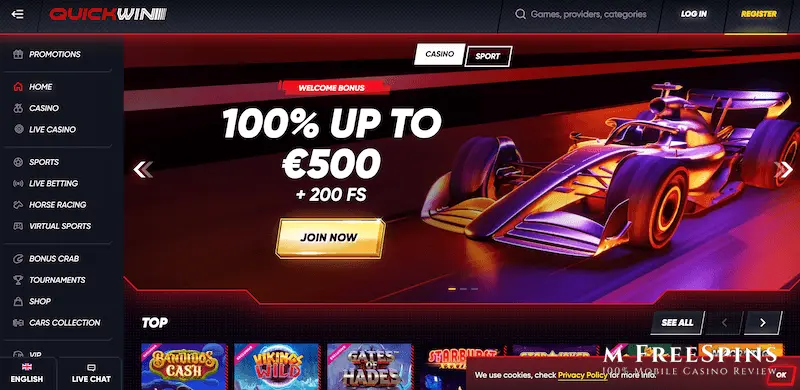 QuickWin Mobile Casino Review