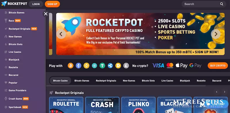 RocketPot Mobile Casino Review