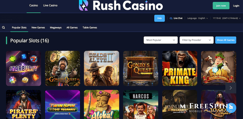 Rush Mobile Casino Review