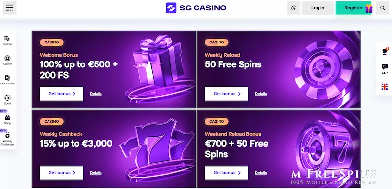 SG Mobile Casino Review
