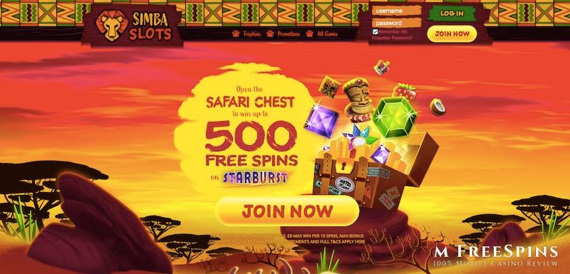 Simba Slots Mobile Casino Review