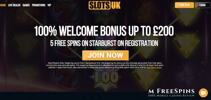 SlotsUK Mobile Casino Review