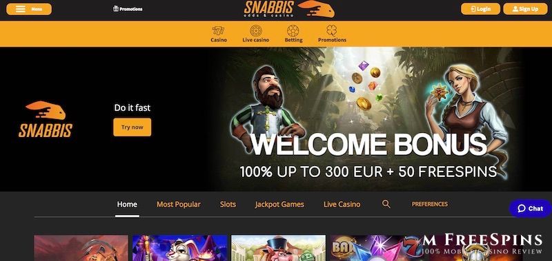 Snabbis Mobile Casino Review