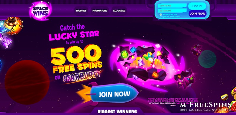 Space Wins Mobile Casino Review