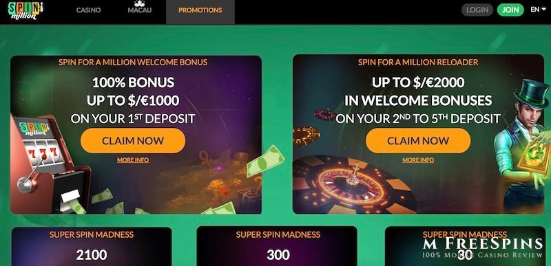 Spin Million Mobile Casino Review