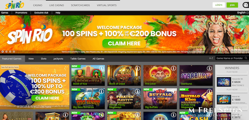 Spin Rio Mobile Casino Review