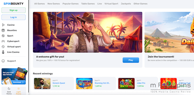 SpinBounty Mobile Casino Review