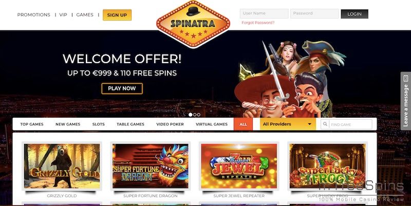 Spinatra Mobile Casino Review