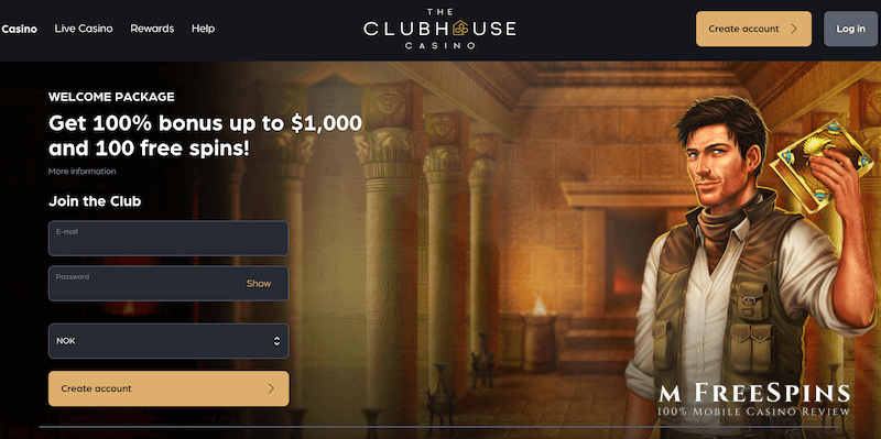 The Clubhouse Mobile Casino Review