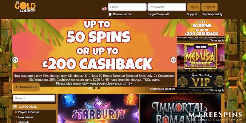 The Gold Lounge Mobile Casino Review